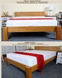 新款可定做 欧式高档实木床 优质白橡木榆木床 卧室家具 工厂直销
