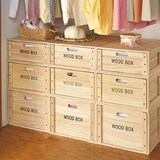 实木收纳箱卧室儿童床底原木环保整理箱自由抽屉组合床头柜储物柜