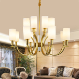 丽茉后现代简欧式锌合金水晶吊灯客厅餐厅灯创意玻璃灯罩灯具灯