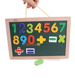 原木木质墙挂式双面磁性小黑板白板留言板儿童早教学画板创意礼物