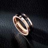 韩版镀18K玫瑰金复古黑色罗马情侣戒指女对戒尾戒食指关节戒指环
