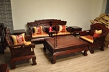 红木仿古家具非洲酸枝木沙发组合东阳明清古典精雕山水沙发促包邮