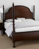 美式新古典卧室家具 田园主卧双人床 纯实木高柱床欧式四柱床定制