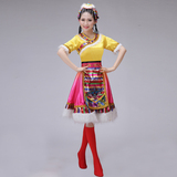 新款藏族舞蹈服装演出服短袖水袖表演服饰成人少数民族舞蹈服装女