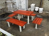 户外休闲组合桌椅公园园林组合桌椅小区公园园林专用可定制