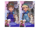 冰雪奇缘玩具安娜公主14寸芭比娃娃音乐灯光艾莎女王雪宝儿童玩具
