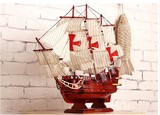 包邮家居饰品仿真模型帆船客厅摆件地中海装饰一帆风顺木质工艺船