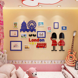 力墙贴客厅动漫卡通卧室儿童房组合相框英伦照片墙创意3D立体亚克
