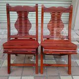 红木家具 花梨木原木实木折叠椅休闲椅 大果紫檀现代中式小靠背椅