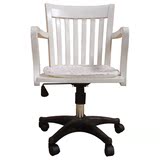 鹏景雅居 韩式田园书椅 白色实木转椅可升降电脑椅子书桌配套 X41