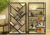 创意复古简易铁艺实木书架货架展示架置物架货柜展示柜饰品架书柜