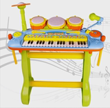 具婴儿早教宝宝音乐小孩男孩架子鼓电子琴带麦克风女孩钢琴玩