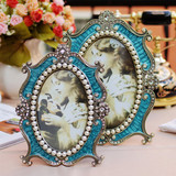 奢华欧式相框摆台6寸7寸10寸 复古珍珠镶钻相架创意组合照片框