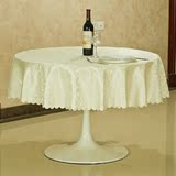 SG高档酒店餐桌布欧式圆形台布耐洗 提花暗纹桌布长方形客厅茶几