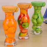 创意品玻璃瓶装彩色水果花瓶工艺品 居家装饰品 个性小摆件