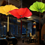 现代中式四方荷叶海洋布艺吊灯餐厅茶楼过道灯具酒店工程布景灯笼