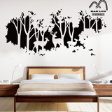 客厅沙发电视背景墙树林小鹿墙面贴纸卧室墙贴画温馨床头装饰壁画