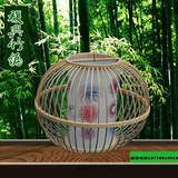 厂家生产供应创意高档竹编工艺品环保精美竹灯笼成品可定制