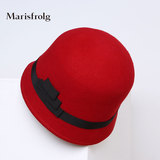 Marisfrolg玛丝菲尔 优雅大气羊毛混纺帽子 专柜正品秋季新女帽