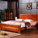 最新款实木床双人床 特价包邮 橡木床1.51.8 奢华古典 大床单人床