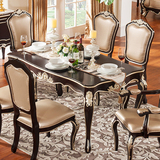 源梦家具 欧式餐桌 新古典家具美式法式复古实木雕花餐桌三包到家
