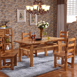 全圆桌田园组装特价纯实木原木餐椅凳子餐厅健康环保柏木家具成都