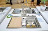 管安装普乐美厨房洗菜盆加厚304不锈钢单槽套餐洗菜池水槽NR805