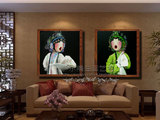 中式人物临摹米娅 戏剧人生 京剧戏曲手绘油画客厅玄关卧室装饰画