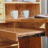 书桌家用书架书桌组合实木电脑桌转角桌带书柜台式学生写字桌柏木