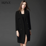 HZVZ简约2016春装新款修身百搭中长款休闲小西装女风衣外套欧洲站