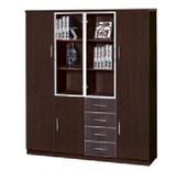 清仓广东办公家具现代简易玻璃门书柜展示柜特价木质文件柜9305