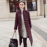韩版2015冬季外套棉衣女中长款时尚加厚保暖修身过膝棉服女外套