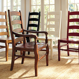 林木工坊美式家具定制实木餐椅扶手餐椅简约现代书椅时尚靠背椅子