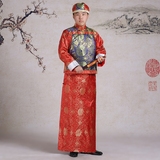 清朝古装服装男阿哥贝勒王爷舞台表演装成人演出服饰儿童马褂写真