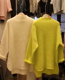 2015冬季 韩国代购东大门实拍正品高领前短后长针织套头毛衣