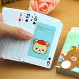 甜柠檬 韩国文具创意卡通时尚可爱轻松熊 扑克牌 娱乐纸牌 游戏牌