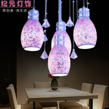 餐厅吊灯四头玻璃现代简约LED灯餐吊灯饭厅个性创意吧台水晶吊灯