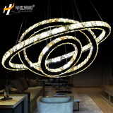 LED水晶吊灯 简约现代客厅灯餐厅三头卧室创意个性不锈钢灯具灯饰