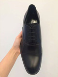 直邮Giorgio Armani阿玛尼黑色真皮男士系带皮鞋商务皮鞋代购真品