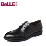 Belle/百丽男鞋2016春季新款牛皮商务正装皮鞋系带单鞋男F5678AM6