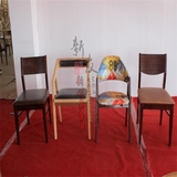 简约现代 创意实木椅子 经典座椅 中式酒店客厅家用黑色餐厅椅子