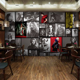 欧美明星复古时装海报大型壁画服装店橱窗酒吧咖啡店背景墙纸壁纸