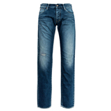 正品现货 Armani Jeans 15年秋冬新款男士修身褶皱磨破随性牛仔裤