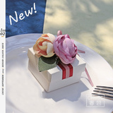 欧式婚庆结婚用品 生日粉色花朵礼品盒 韩版创意方形喜糖盒子批发