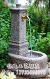 石雕洗手盆水景 家居园林别墅庭院花园水龙头拖把池 流水喷泉摆件