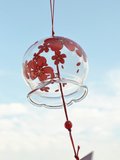 2个包邮批发婚庆活动日本日式风铃玻璃和风挂饰挂件樱花纷飞