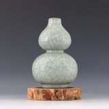 热卖宋 官窑 天青釉 支钉 葫芦瓶 古董瓷器古玩古瓷器老物件收藏