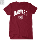 爱在哈佛大学校徽班服T恤校服文化衫HARVARD美国大学林书豪短袖