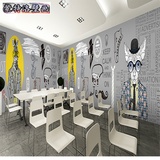 欧式抽象动物壁画 麋鹿斑马服装店背景墙 咖啡厅酒吧墙纸壁纸墙布