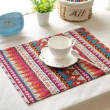 古老预言。波西米亚民族风布艺餐垫 隔热垫 棉麻茶席双层隔热茶垫